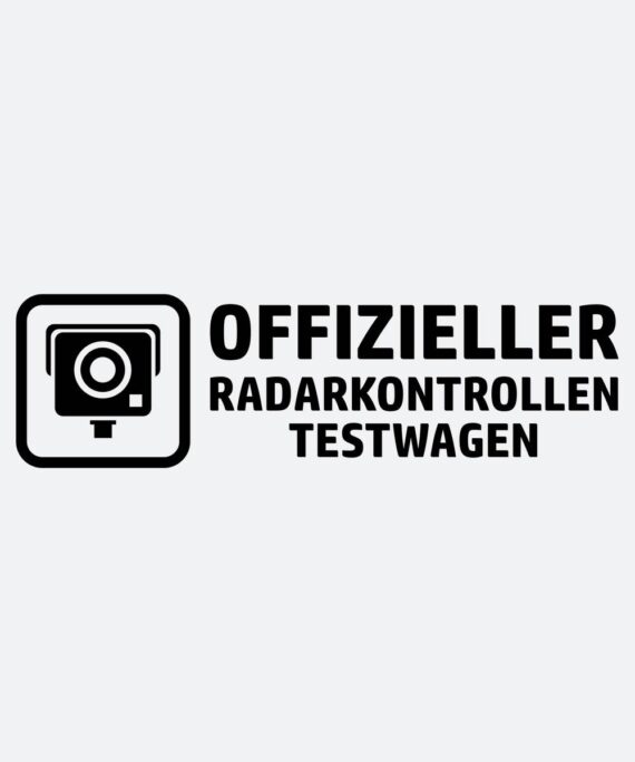 Autoaufkleber - Offizieller Radarkontrollen Testwagen