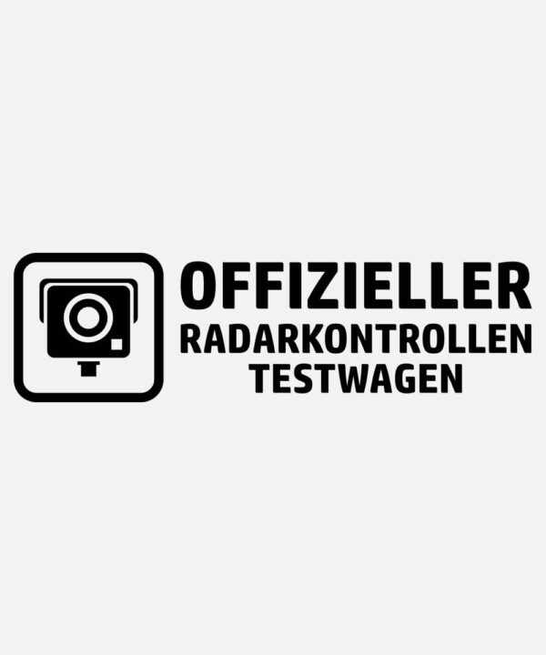 Autoaufkleber - Offizieller Radarkontrollen Testwagen