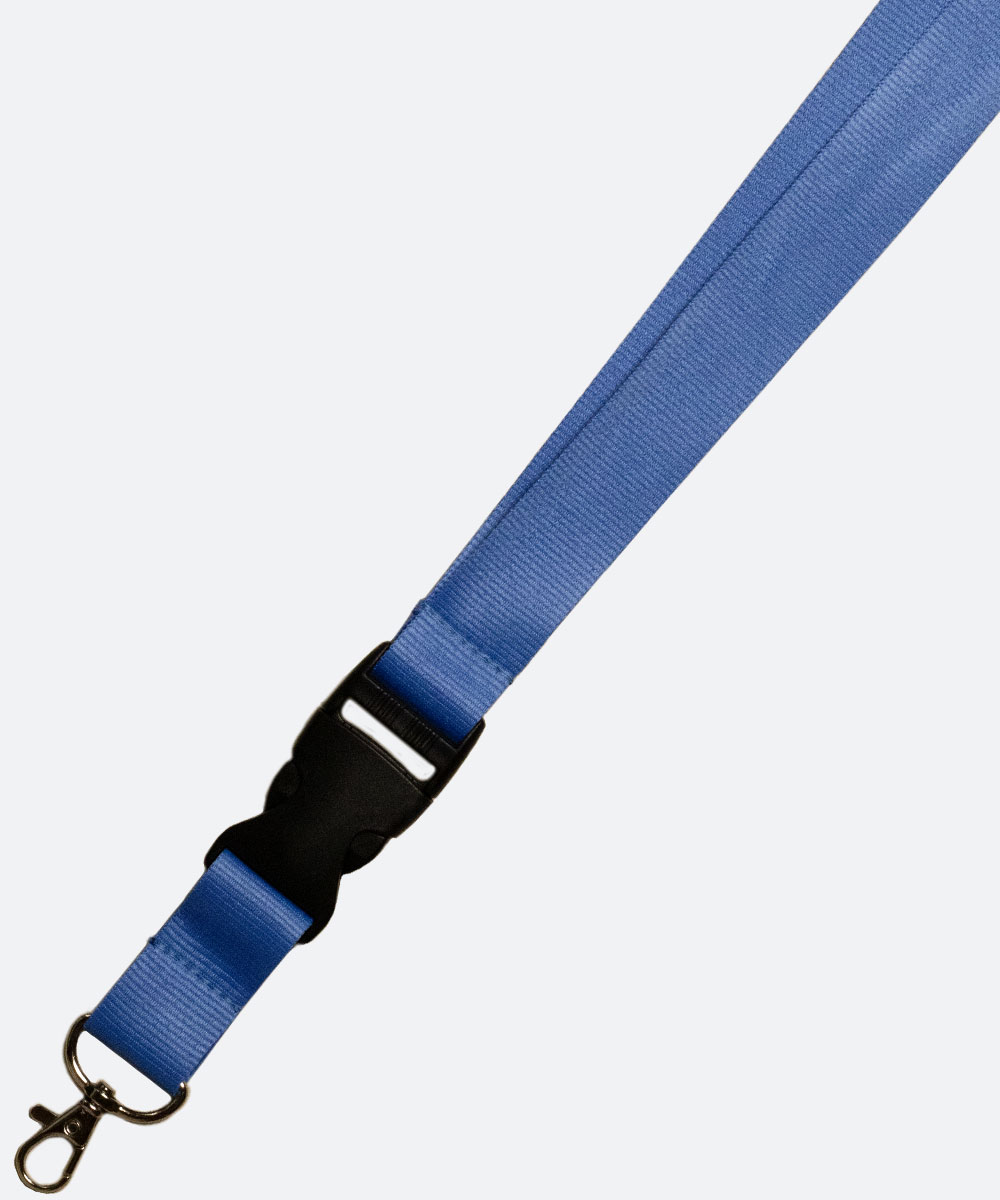 Polyester Schnur Schlüsselband verstellbar und Schlüsselring als  Werbeartikel online kaufen - Farbe: hell blau