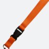 Schlüsselband orange etwa 57mm lang mit Karabiner und Zwischenstück zum trennen