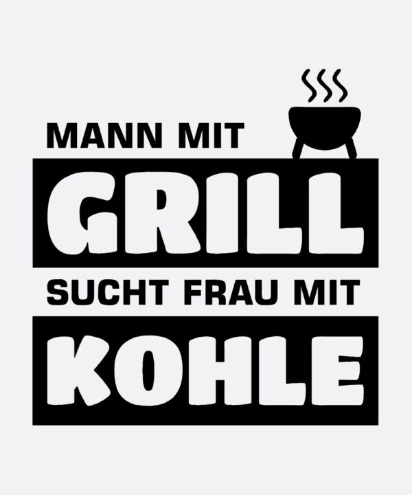 Motiv T-Shirt - Mann mit Grill - Design