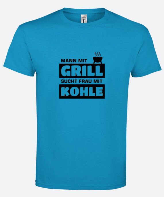 Motiv T-Shirt - Mann mit Grill